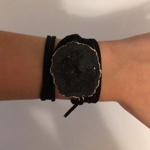 Druzy wrap bracelet